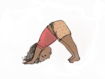 Hatha-Yoga für Kinder herabschauender Hund